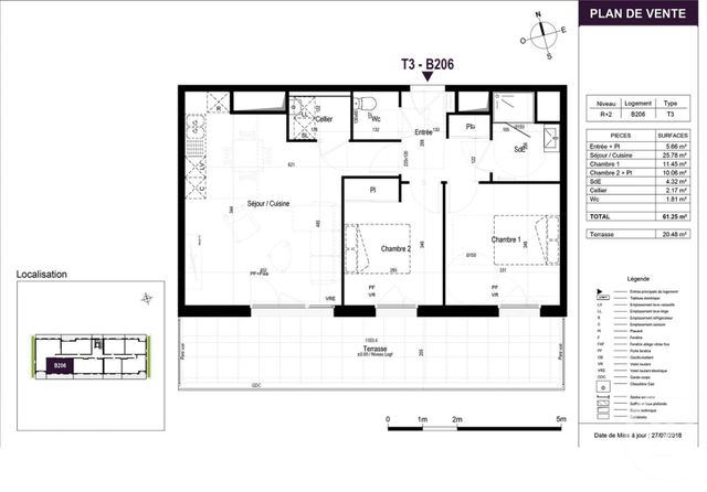 Appartement T3 à louer - 3 pièces - 61.25 m2 - OLONNE SUR MER - 85 - PAYS-DE-LOIRE - Century 21 Bleu Marine