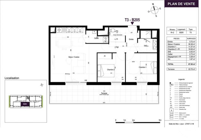 Afficher la photo en grand Appartement T3 à louer - 3 pièces - 67.58 m2 - OLONNE SUR MER - 85 - PAYS-DE-LOIRE - Century 21 Bleu Marine