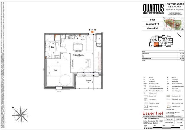 Appartement T2 à louer - 2 pièces - 42.89 m2 - OLONNE SUR MER - 85 - PAYS-DE-LOIRE - Century 21 Bleu Marine