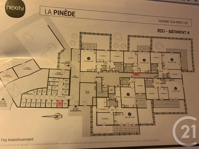 Appartement T2 à louer - 2 pièces - 44.18 m2 - OLONNE SUR MER - 85 - PAYS-DE-LOIRE - Century 21 Bleu Marine