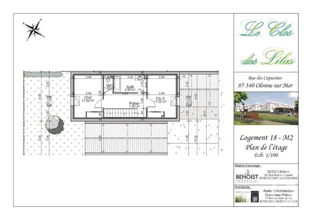 maison à louer - 4 pièces - 90.3 m2 - OLONNE SUR MER - 85 - PAYS-DE-LOIRE - Century 21 Bleu Marine