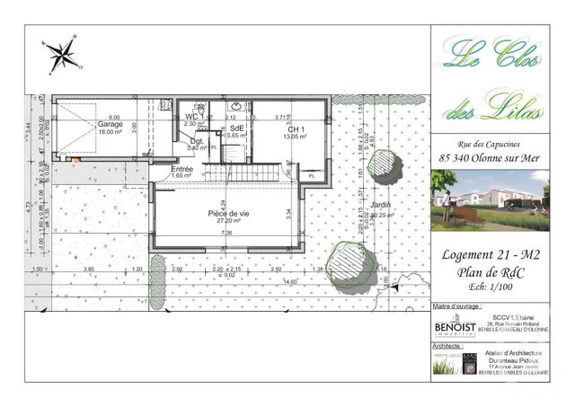 maison à louer - 4 pièces - 90.3 m2 - LES SABLES D OLONNE - 85 - PAYS-DE-LOIRE - Century 21 Bleu Marine