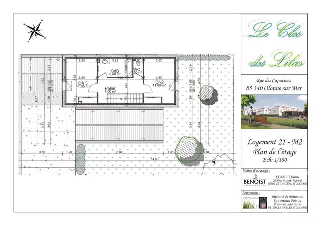 maison à louer - 4 pièces - 90.3 m2 - LES SABLES D OLONNE - 85 - PAYS-DE-LOIRE - Century 21 Bleu Marine